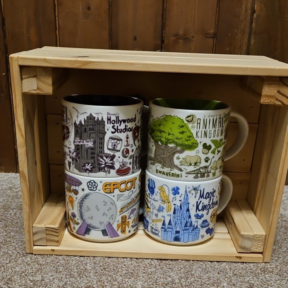 Starbucks Been There Series 2018 -Disney Theme Park Mug Set - Black, Green, Blue